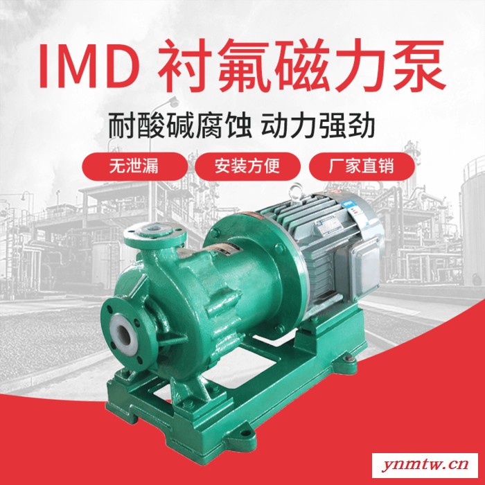 JiangNan/江南 内衬氟塑料磁力泵 压滤机专用入料泵 强酸碱泵 IMD65-50-160图3