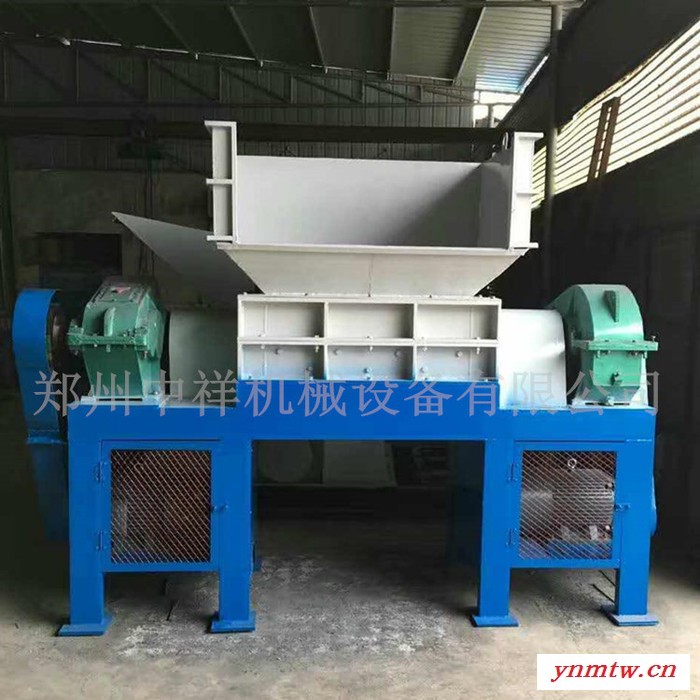 塑料编织袋薄膜破碎机 木材轮胎粉碎机 废金属废钢易拉罐双轴撕碎机图2