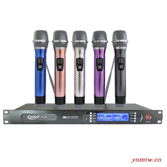 GOLDmicphone  GM6550无线麦克风话筒，一拖二手持，舞台演出话筒，会议话筒，无线会议系统图1