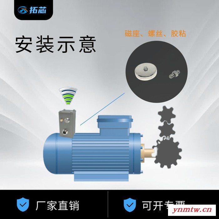 nb-iot 无线振动传感器 nb 水泵在线监测系统 减速机在线监测系统 轴承在线监测系统 TX9 无线振动传感器图4