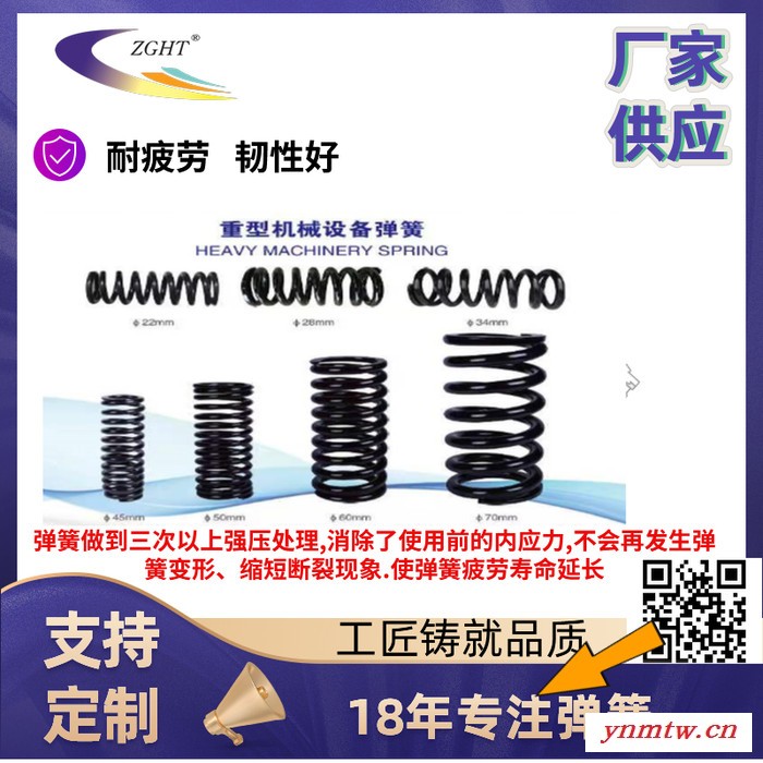 【工厂生产供应】-恒通弹簧-矿山机械弹簧，振动筛弹簧,破碎机弹簧，大型工业弹簧，打桩机，挖掘机弹簧等，可定制!图4
