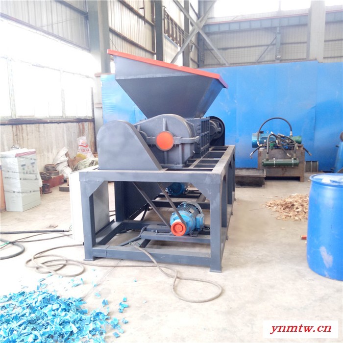 仁之泰2000型汽车撕碎机双轴钢筋撕碎机钢板金属撕碎机生活垃圾破碎机