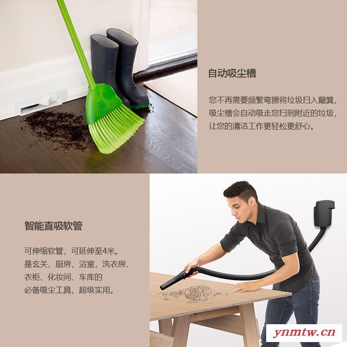 外接式Cyclo VacGS125非无线中央吸尘器家用大吸力强力手持式大功率运行安静除尘系统加拿大原装进口储物室杂物间图2