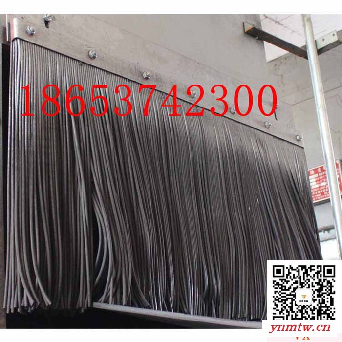 破碎机导料槽出口粉尘挡煤帘子 PVC250*6防尘帘 导料槽挡尘帘图7