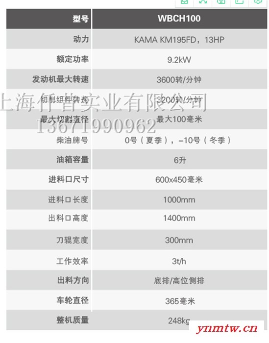 维邦WBCH10柴油树枝粉碎机  维邦园林粉碎机 维邦柴油树枝粉碎机  维邦10公分树枝粉碎机 维邦柴油树枝破碎机图2