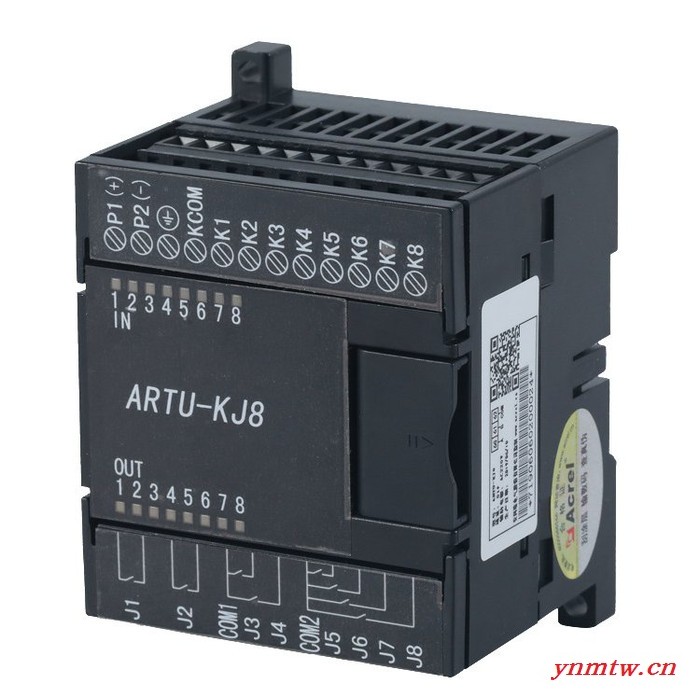 安科瑞ARTU-KJ8远程测控遥信装置1路RS485通信8路开关量采集和8路继电器输出信号采集装置图2