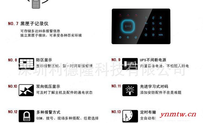 GSM无线报警器 家用商用无线联网防盗报警系统图2