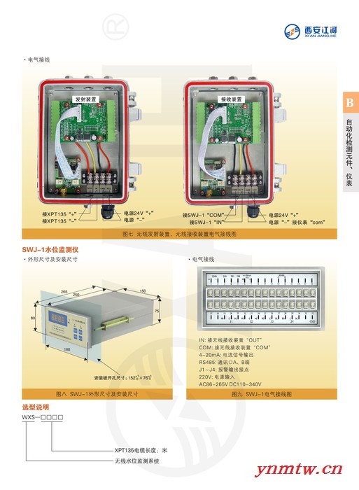 西安江河WXS无线水位监测系统  免除长距离铺设电缆无线传输组件工作在441MHZ-469MHz之间的免费频段无需申请图3