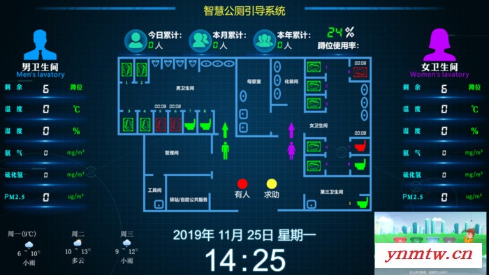 厕位有人无人红外光电状态传感器蹲位无线感应器智慧公厕系统图5