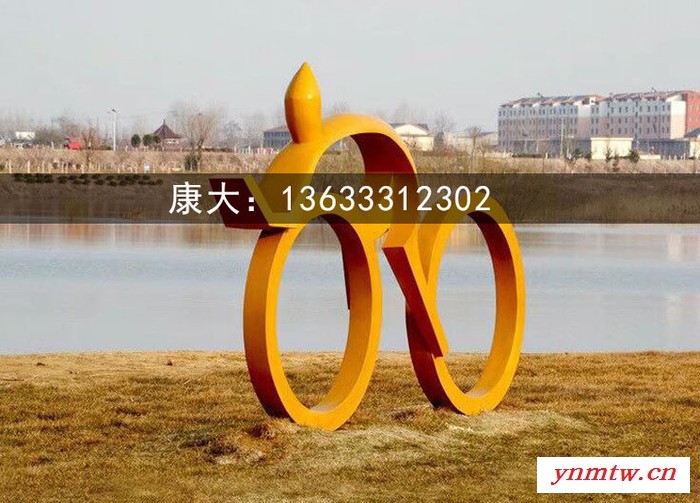 湖北康大雕塑彩色骑车人雕塑园林雕塑图5
