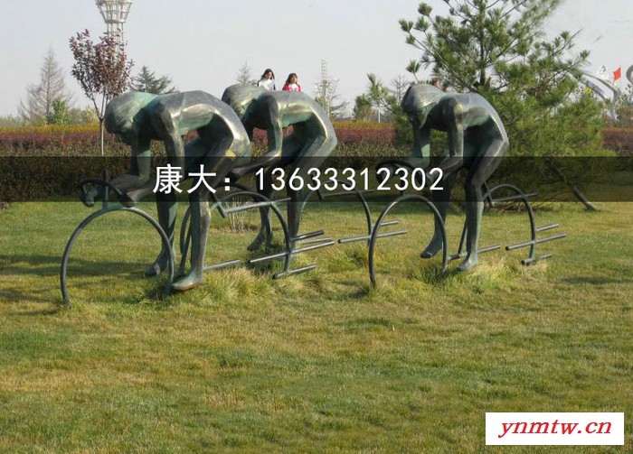 湖北康大雕塑骑车人广场雕塑园林雕塑图3