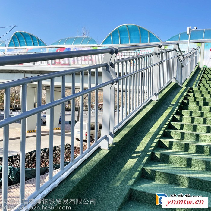不锈钢护栏 人车分流栏杆 栏杆立柱 施工 天津瑞德隆图3