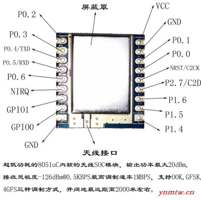 433M SI1060模块/单片机无线模块/无线SOC模块/SI4463通讯模块