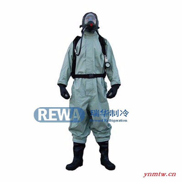 氨用冷库防护3AN半封闭防化服 连体防护服正压式呼吸器液氨防氨服xl 防护服 防化服图5