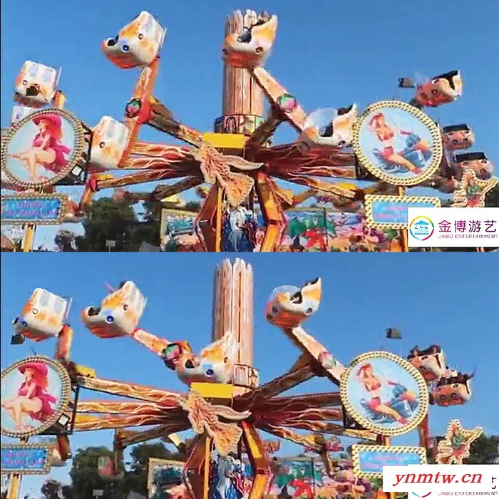 32人旋转飞车户外公园大型广场游乐设备厂家新品疯狂快车金博直销图1