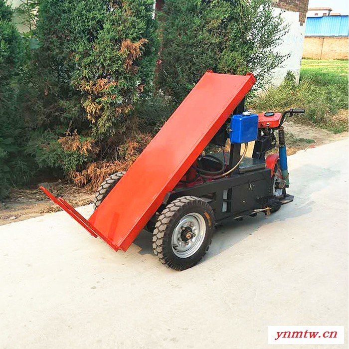 人骑电动拉砖车 加气块工地电动运输车 自卸拉砖车厂家供应图2