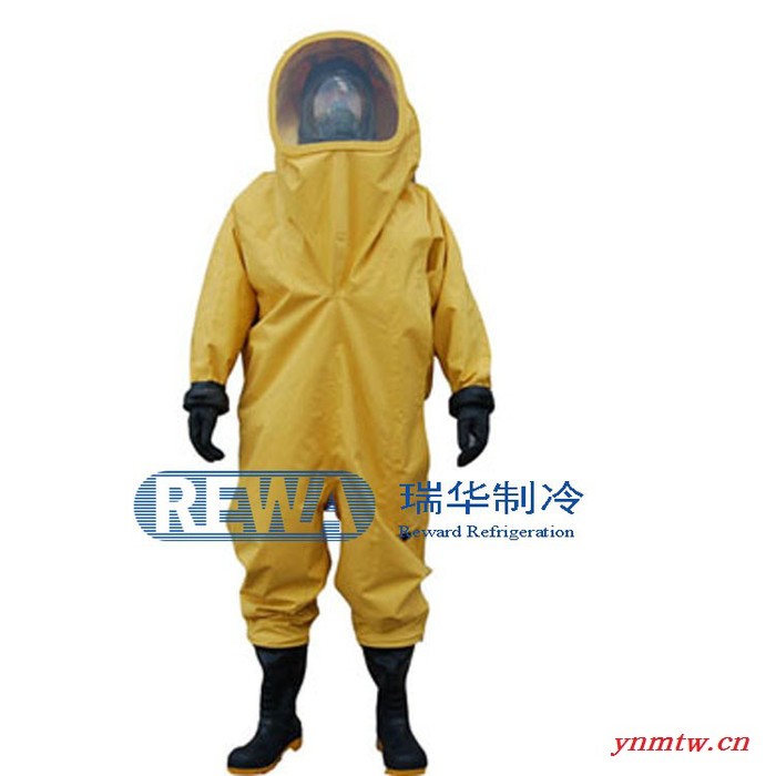 三安重型防化服 氨用冷库阻燃酸碱全封闭防化服 6.8L正压式呼吸器防氨阻燃防护服安全检查必备