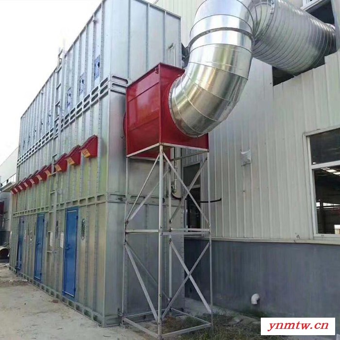 滕州定制木工车间除尘系统装置  工业脉冲除尘器 方形手动插板阀 欣千环保  量大优惠  源头厂家图4