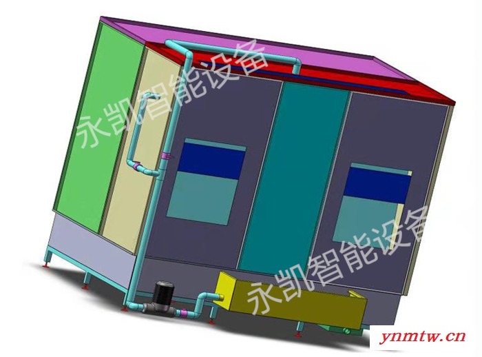 喷涂水帘柜设备 环保油漆回收装置 手动除尘柜 机器喷涂水濂柜 喷涂车间专用喷涂水帘柜