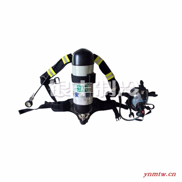 三安正压式呼吸器防护面罩氨防护用品6.8升3.9Kg重型全封闭防护服图3