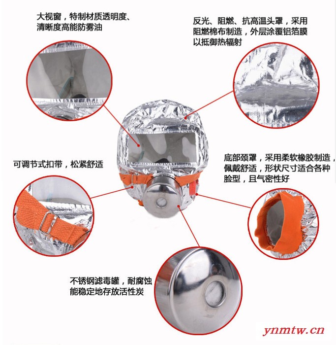 瑞禾TZL30-30分钟火灾逃生新国标3C认证过滤式消防自救呼吸器