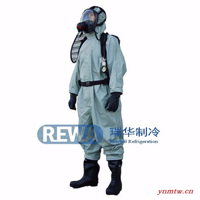 3M1422A 氨用冷库防护  防护服 防化服氨用冷库防护3AN半封闭防化服 连体防护服正压式呼吸器液氨防氨服xl 防护图1