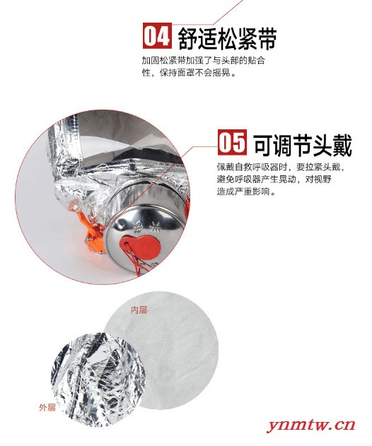 TZL30过滤式消防自救呼吸器 防毒防烟防火面具 火灾逃生避难器材 广州市兴安消防科技有限公司** 应急逃生装备图1